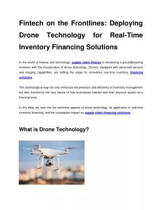 Fintech on the Frontlines_ Deploying Drone Technology for Real-Time Inventory Financing Solutions