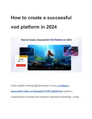 How to create a successful vod platform in 2024