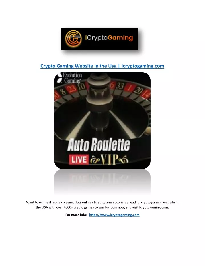 crypto gaming website in the usa icryptogaming com