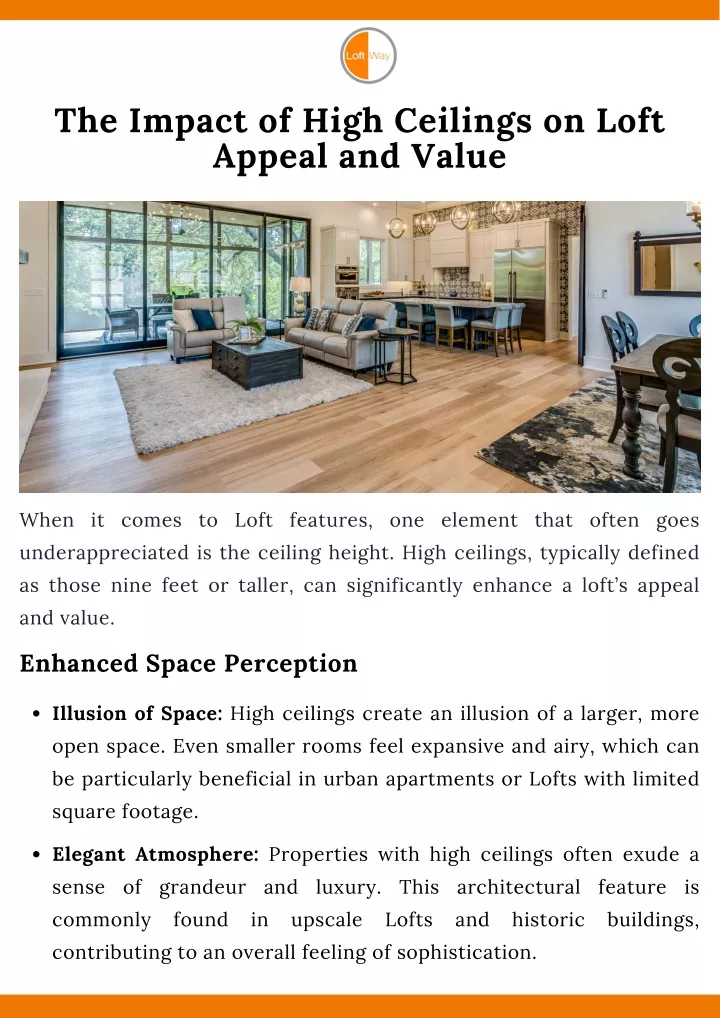 the impact of high ceilings on loft appeal