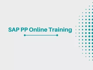 sap pp online training