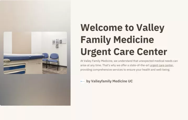 welcome to valley family medicine urgent care