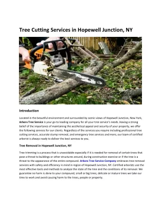 tree cutting services in hopewell junction ny