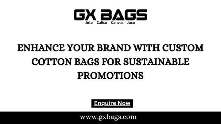 enhance your brand with custom cotton bags