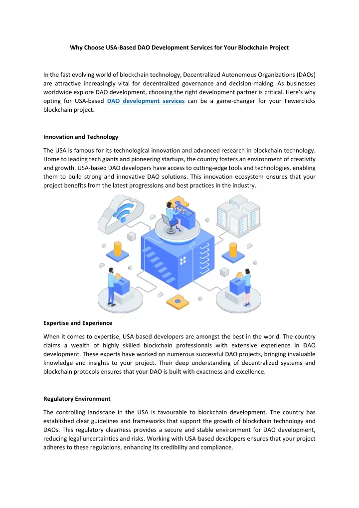 why choose usa based dao development services