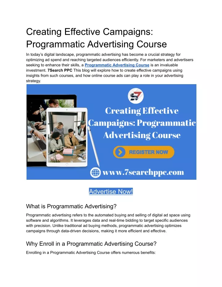 creating effective campaigns programmatic