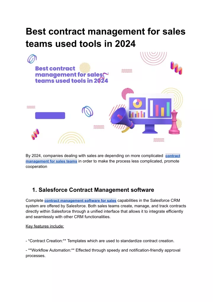 best contract management for sales teams used