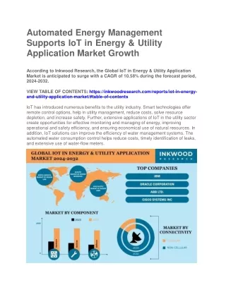 automated energy management supports