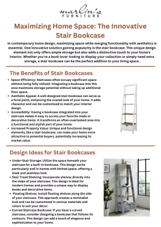 Maximizing Home Space The Innovative Stair Bookcase