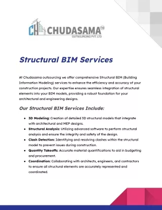 Elevate Your Projects with Structural BIM Solutions.