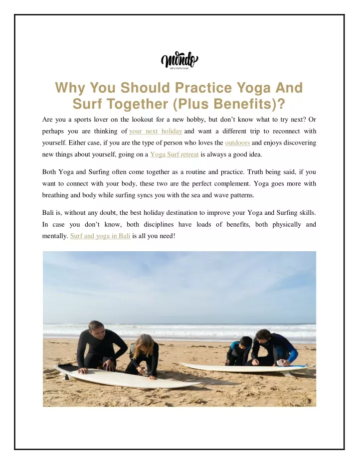 why you should practice yoga and surf together