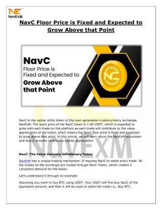 navc floor price is fixed and expected to grow