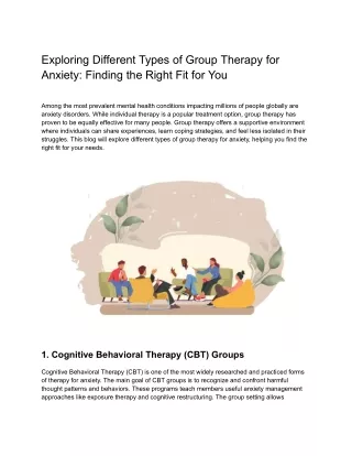 Exploring Different Types of Group Therapy for Anxiety_ Finding the Right Fit for You
