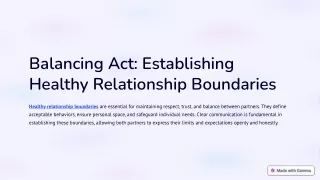 Balancing Act Establishing Healthy Relationship Boundaries