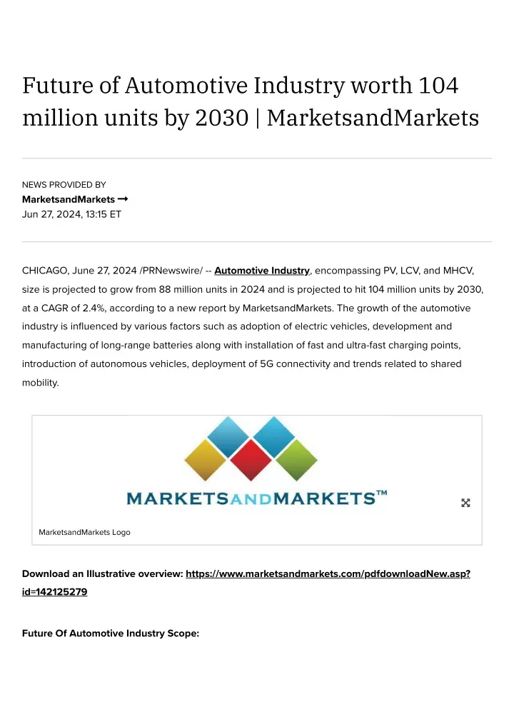 future of automotive industry worth 104 million