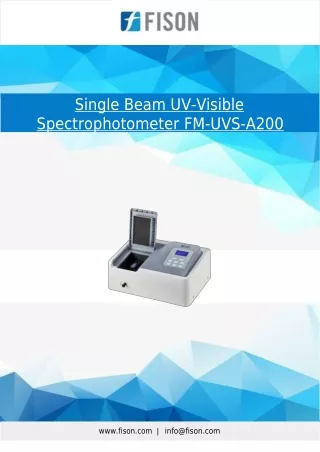 single beam uv visible spectrophotometer