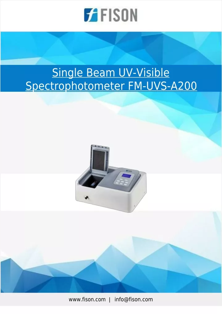 single beam uv visible spectrophotometer