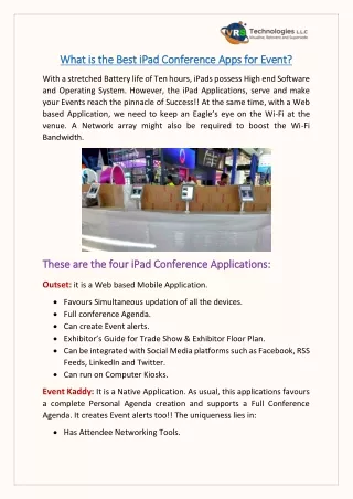 What are the Best iPad Conference Apps for Event?