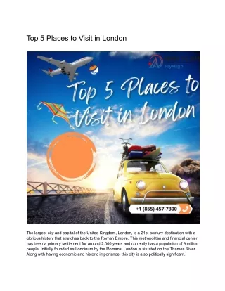 Top 5 Places to Visit in London