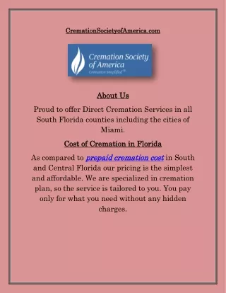 Prepaid Cremation Florida