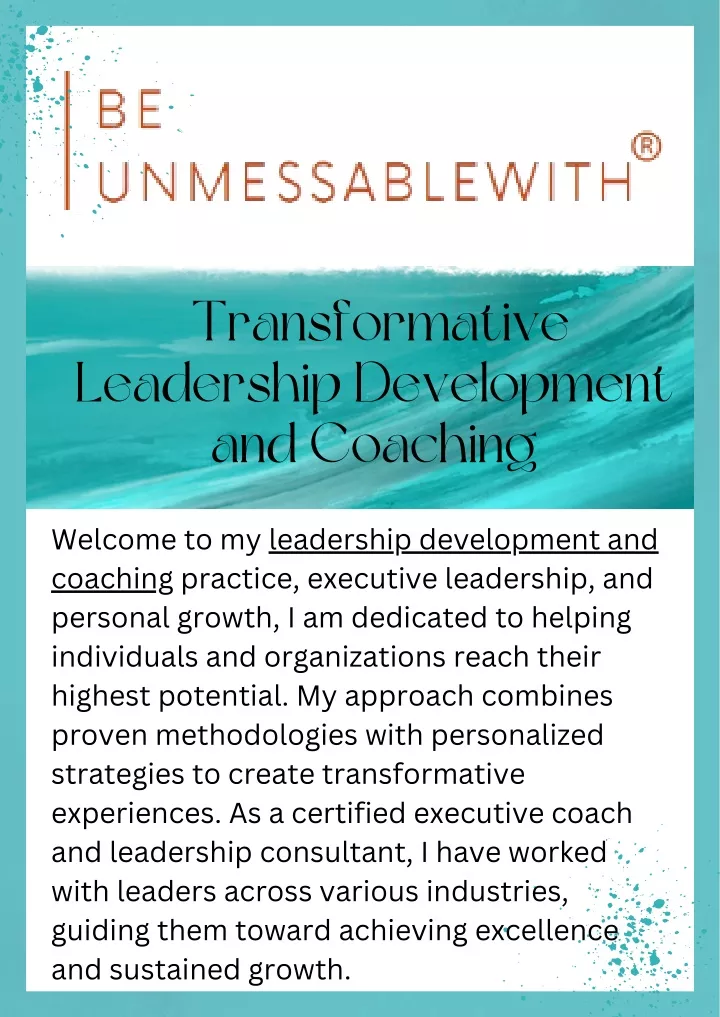 transformative leadership development and coaching