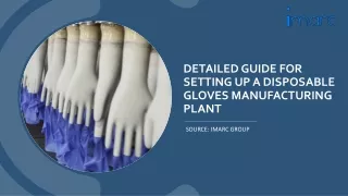 Costs involve in Disposable Gloves Manufacturing Plant Report PDF