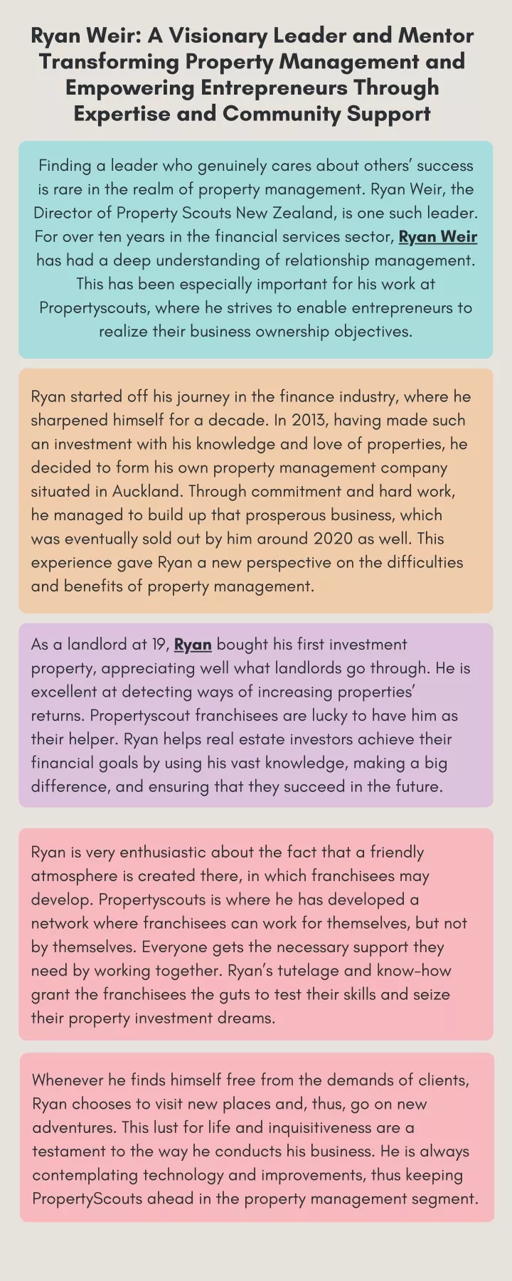 ryan weir a visionary leader and mentor