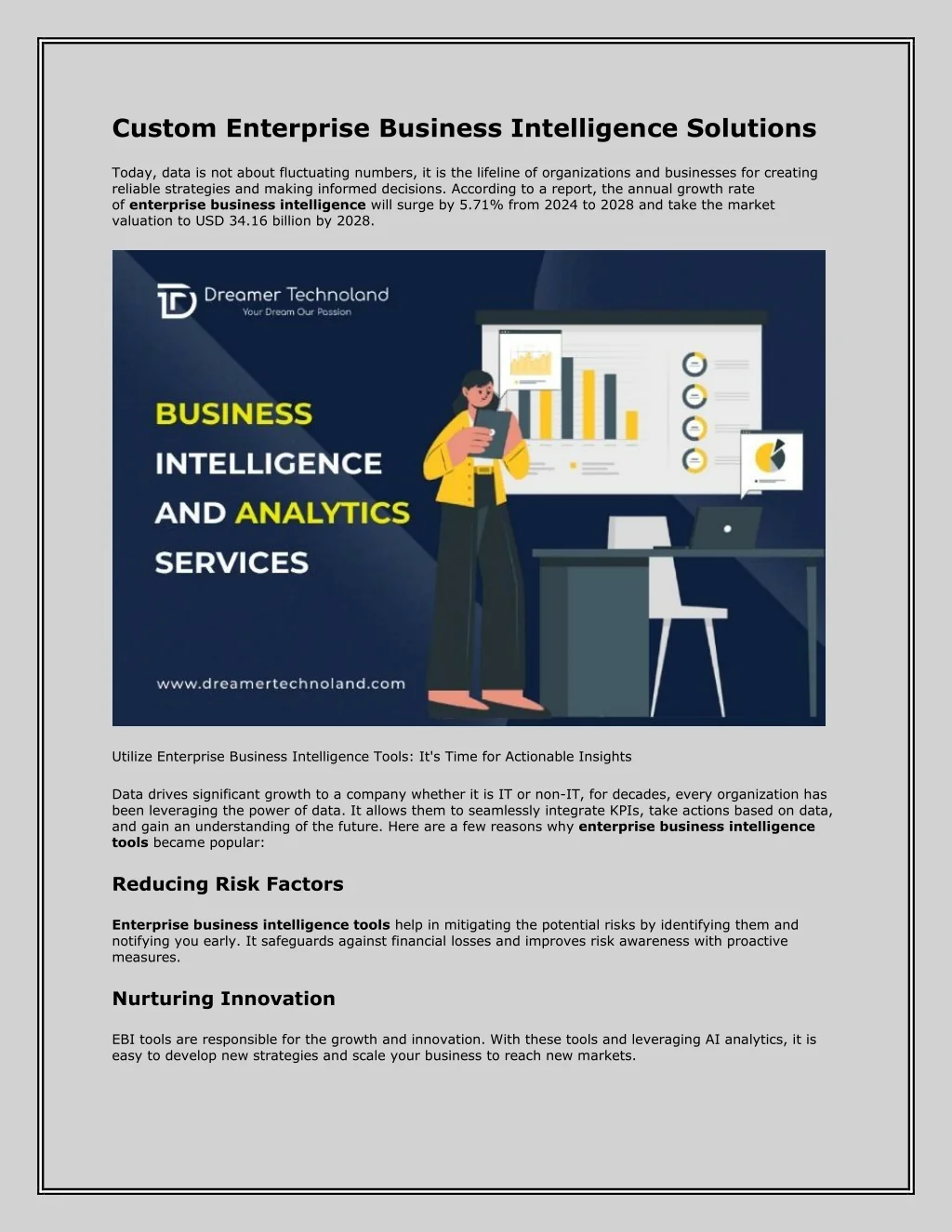 PPT - Custom Enterprise Business Intelligence Solutions PowerPoint ...