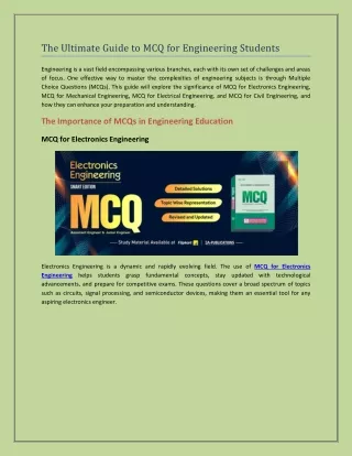 The Ultimate Guide to MCQ for Engineering Students