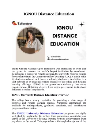 IGNOU Distance Education