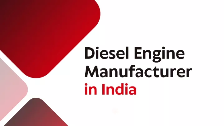 diesel engine manufacturer in india