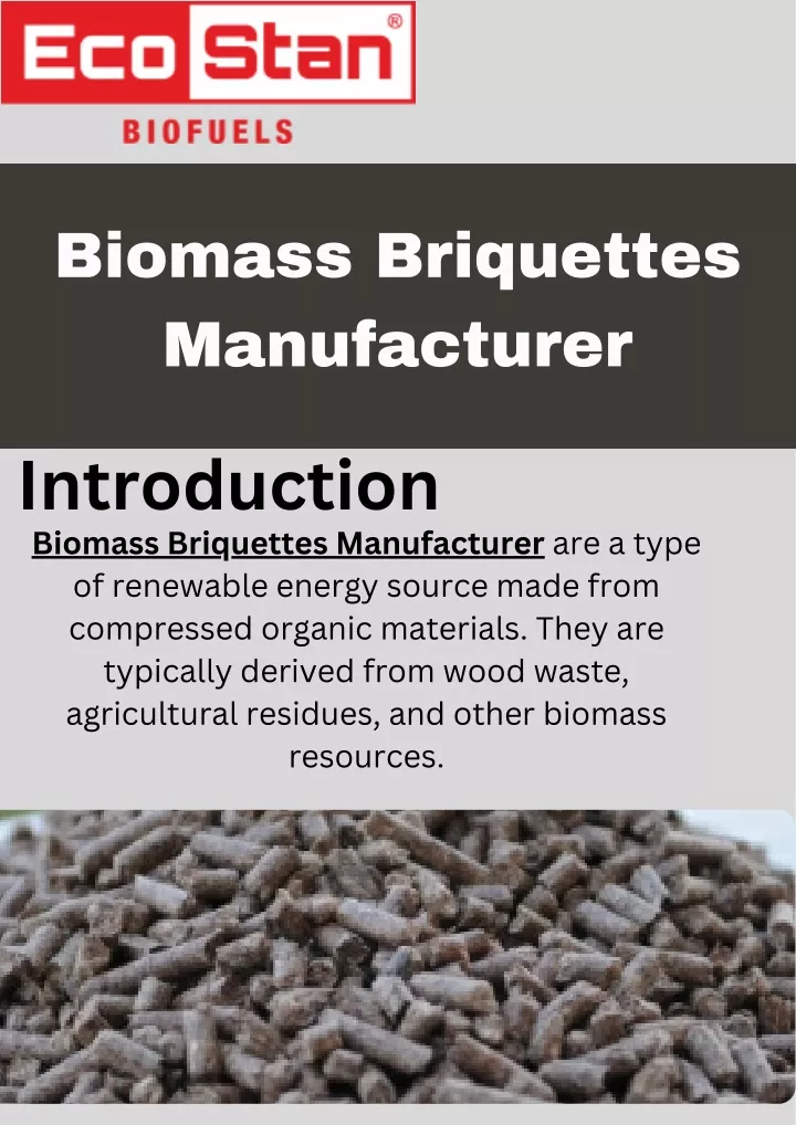 biomass briquettes manufacturer