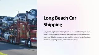 long beach car shipping
