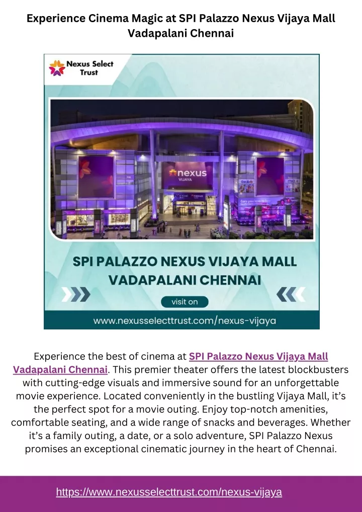 experience cinema magic at spi palazzo nexus