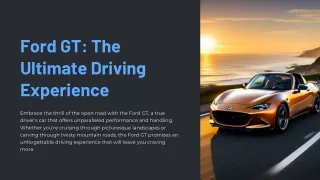 ford gt the ultimate driving experience