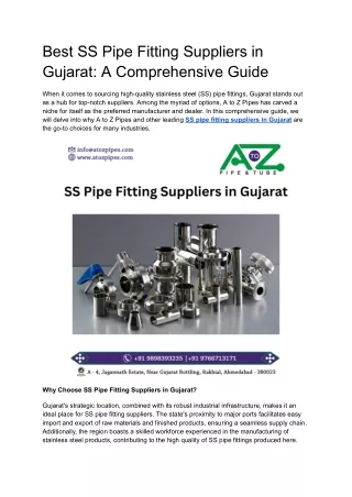 Best SS Pipe Fitting Suppliers in Gujarat_ A Comprehensive Guide