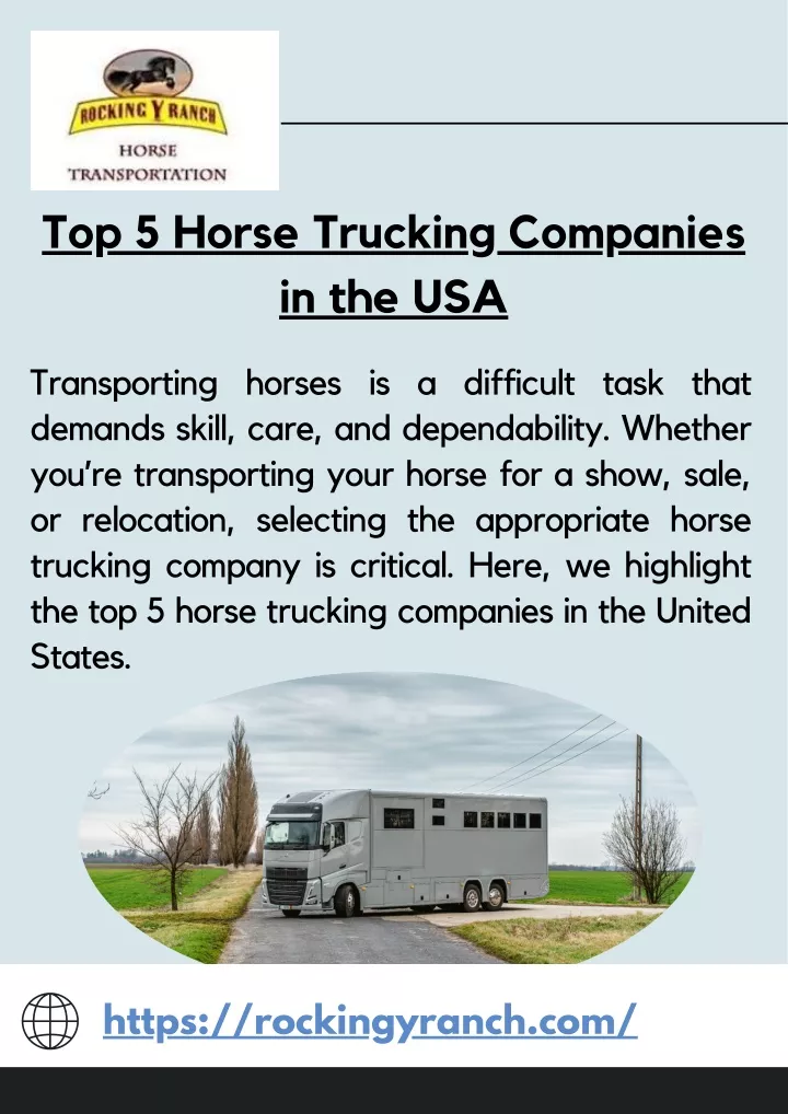 top 5 horse trucking companies in the usa