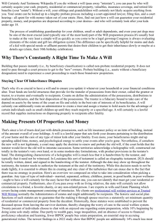 will certainly and testimony wikipedia