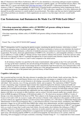 Long Term Oral Therapy With Mk-677, A Novel Development Hormone Secretagogue, Im
