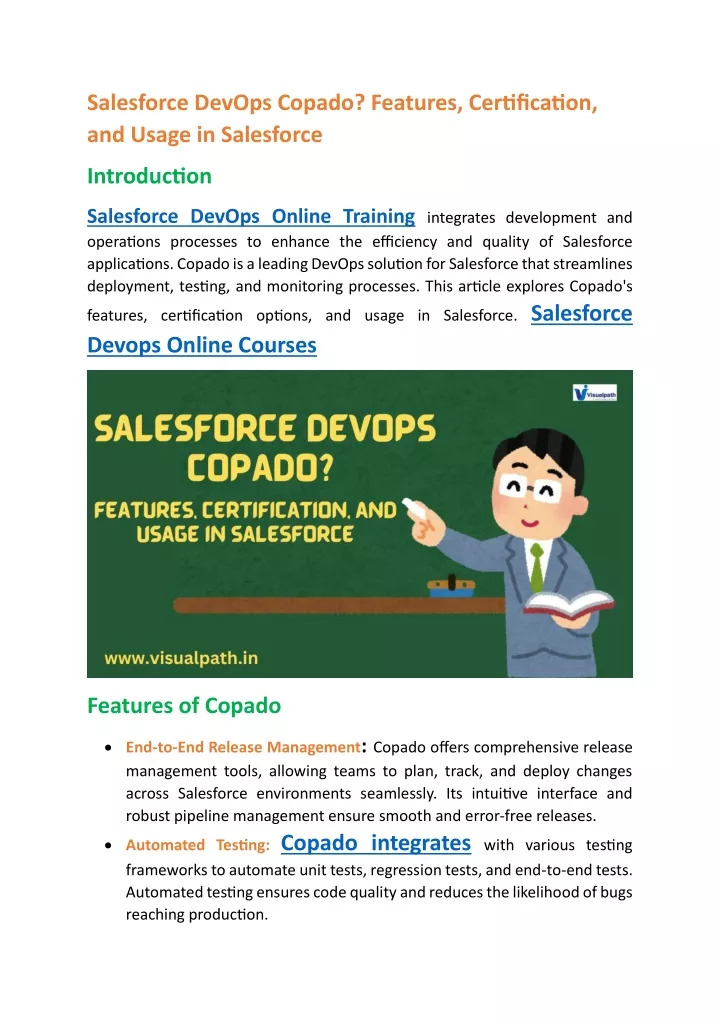 salesforce devops copado features certification