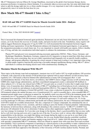Extended Oral Treatment With Mk-677, A Novel Development Hormone Secretagogue, B