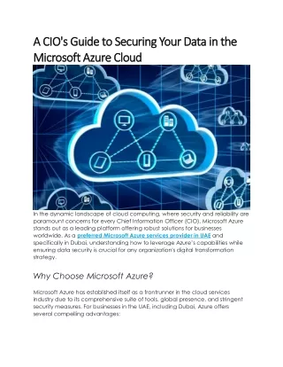 a cio s guide to securing your data