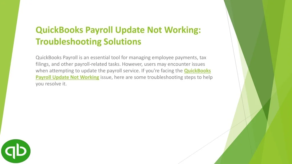 PPT - How to Fix QuickBooks Payroll Update Not Working Step-by-Step ...