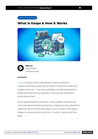 What is Kaspa