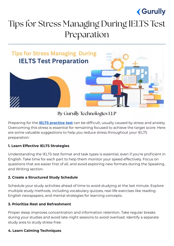 tips for stress managing during ielts test