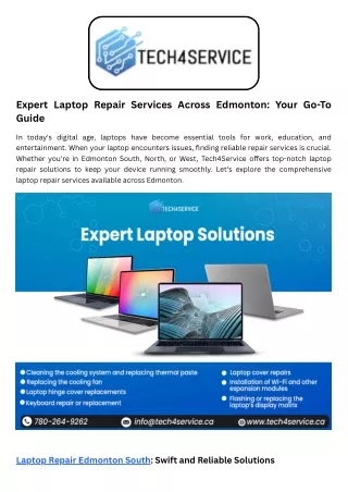 Laptop Repair Shop Edmonton North