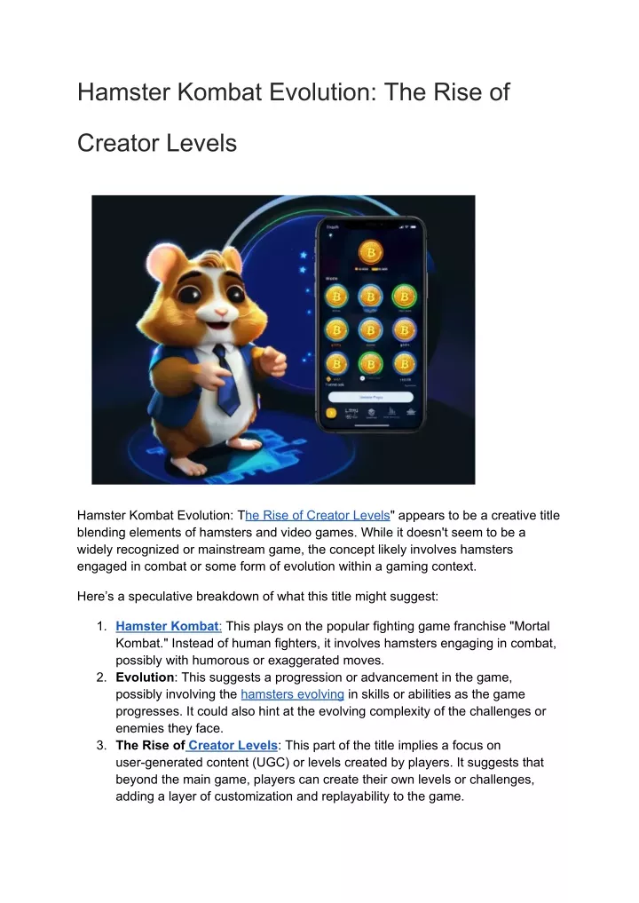 PPT - Hamster Kombat Evolution_ The Rise of Creator Levels PowerPoint ...