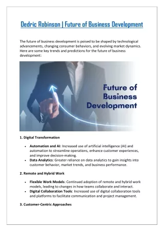 Future of Business Development