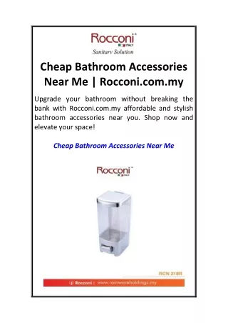 Cheap Bathroom Accessories Near Me  Rocconi.com.my