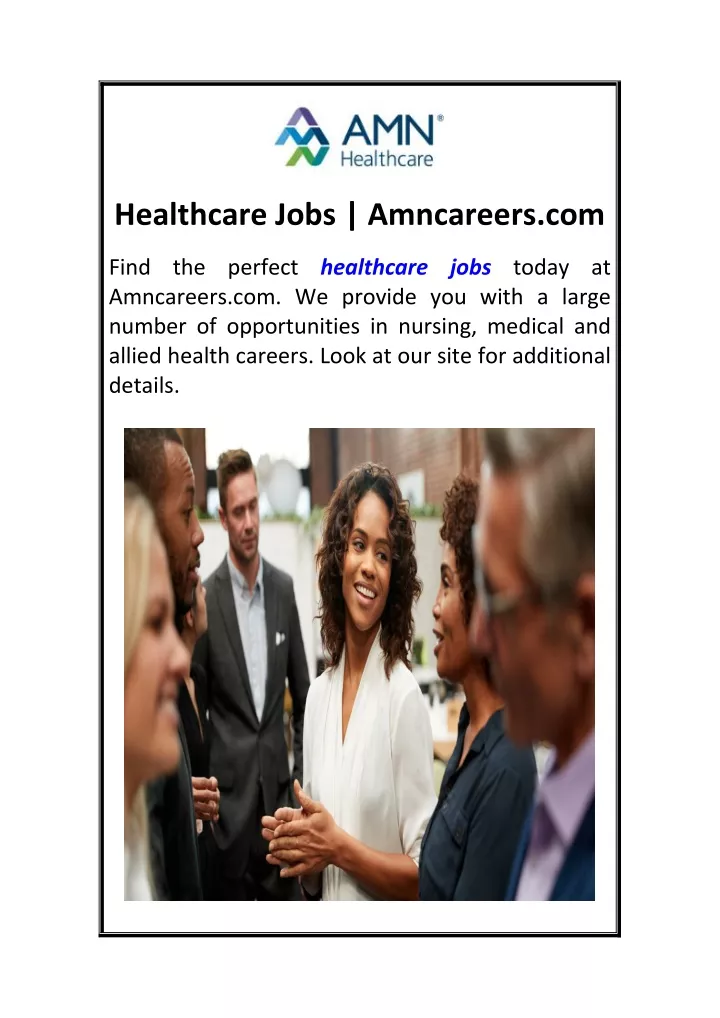 healthcare jobs amncareers com